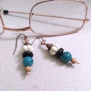 Perfect Fall & Winter Colors - Beaded Dangle Earrings - Casual Boho City Chic